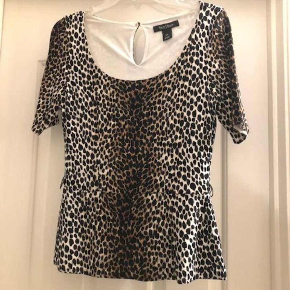 White House Black Market Leopard Top - XS